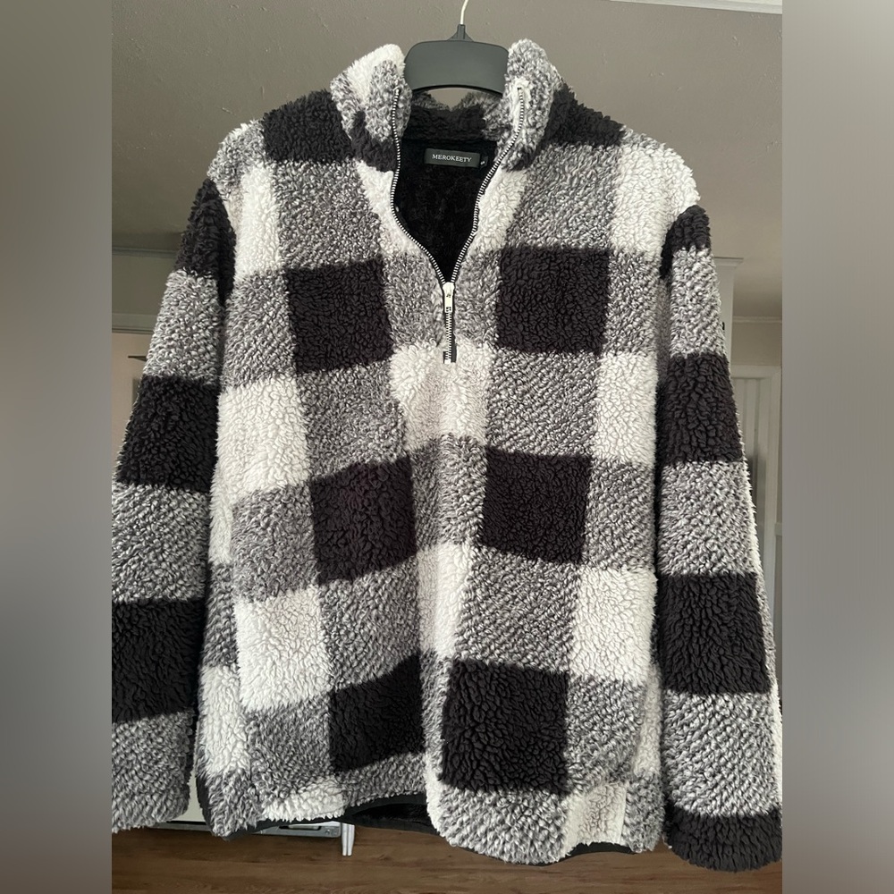 Fleece Buffalo Plaid Sweatshirt
